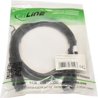 InLine 2m C14-C13 16632A Netzkabel schwarz / black NEU