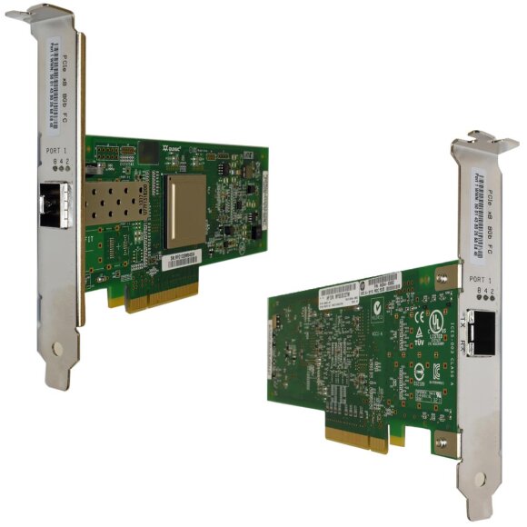 HP QLogic QLE2560-HP FC Single-Port 8Gb PCIe x8 Adapter AK344-63002  489190-001 FP ohne SFP